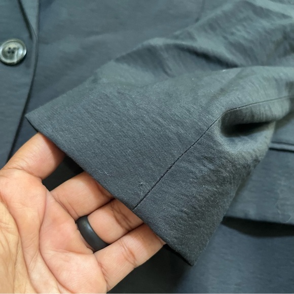 NWT Ba&SH veste heroes satiny 1 button blazer sport coat carbone gray Sz 2 *read - Picture 6 of 12